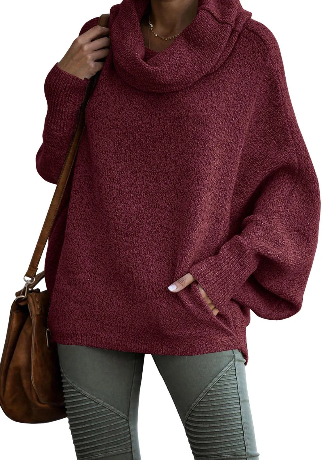 Cozy Winter Cowl Neck Sweater